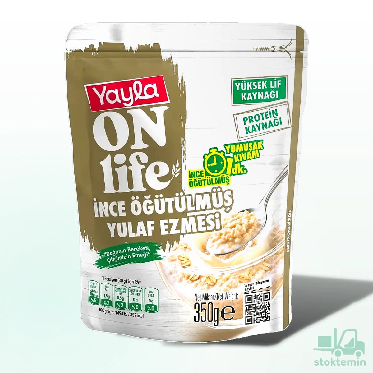 Yayla Onlife İnce Öğütülmüş Yulaf Ezmesi 350 g