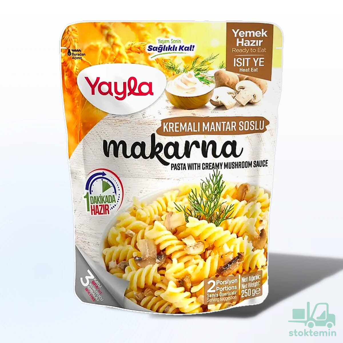 Yayla Yemek Hazır Kremalı Mantar Soslu Makarna 250 gr