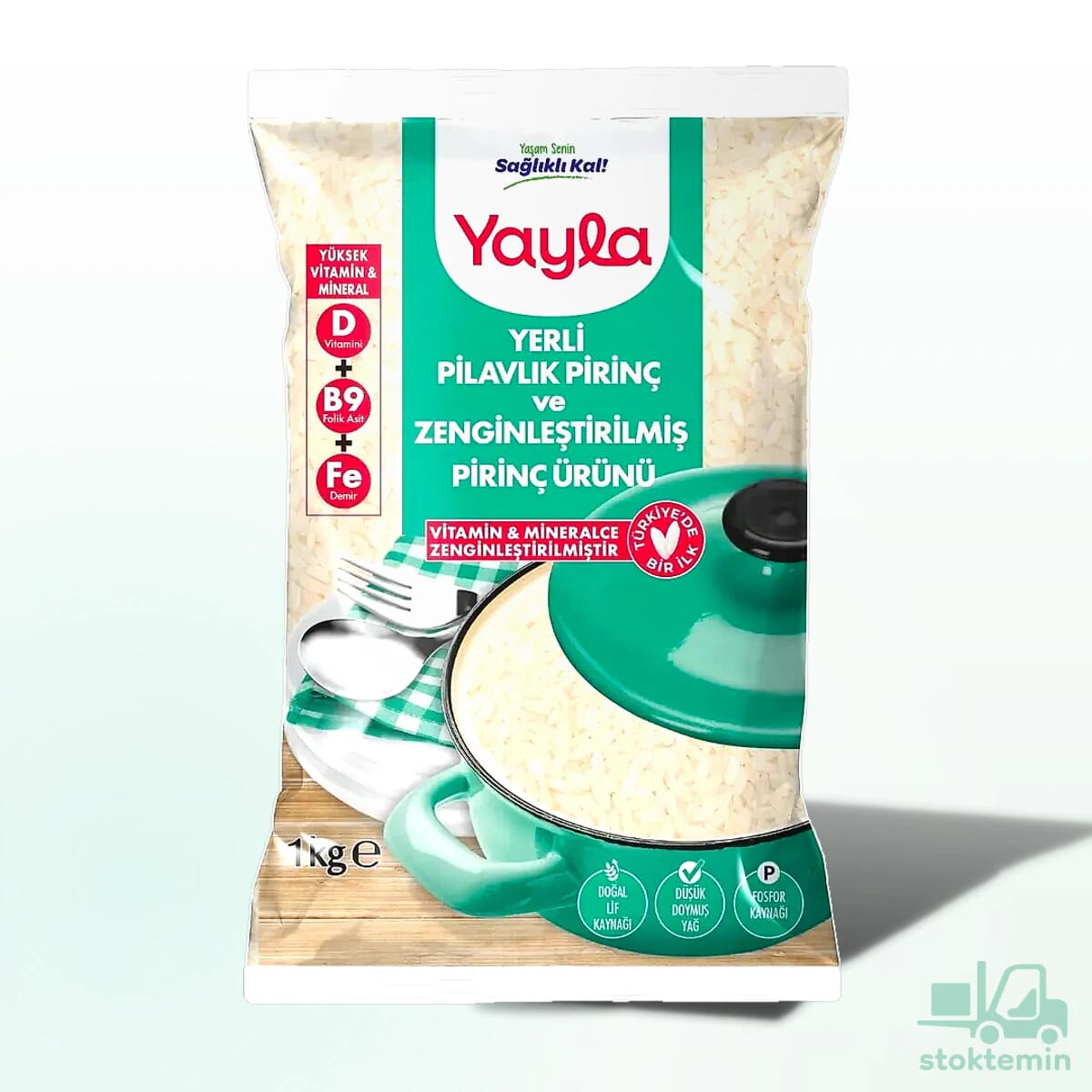 Yayla Yerli Pilavlık Pirinç ve Zenginleştirilmiş Pirinç Ürünü (D+B9+Fe) 1 kg