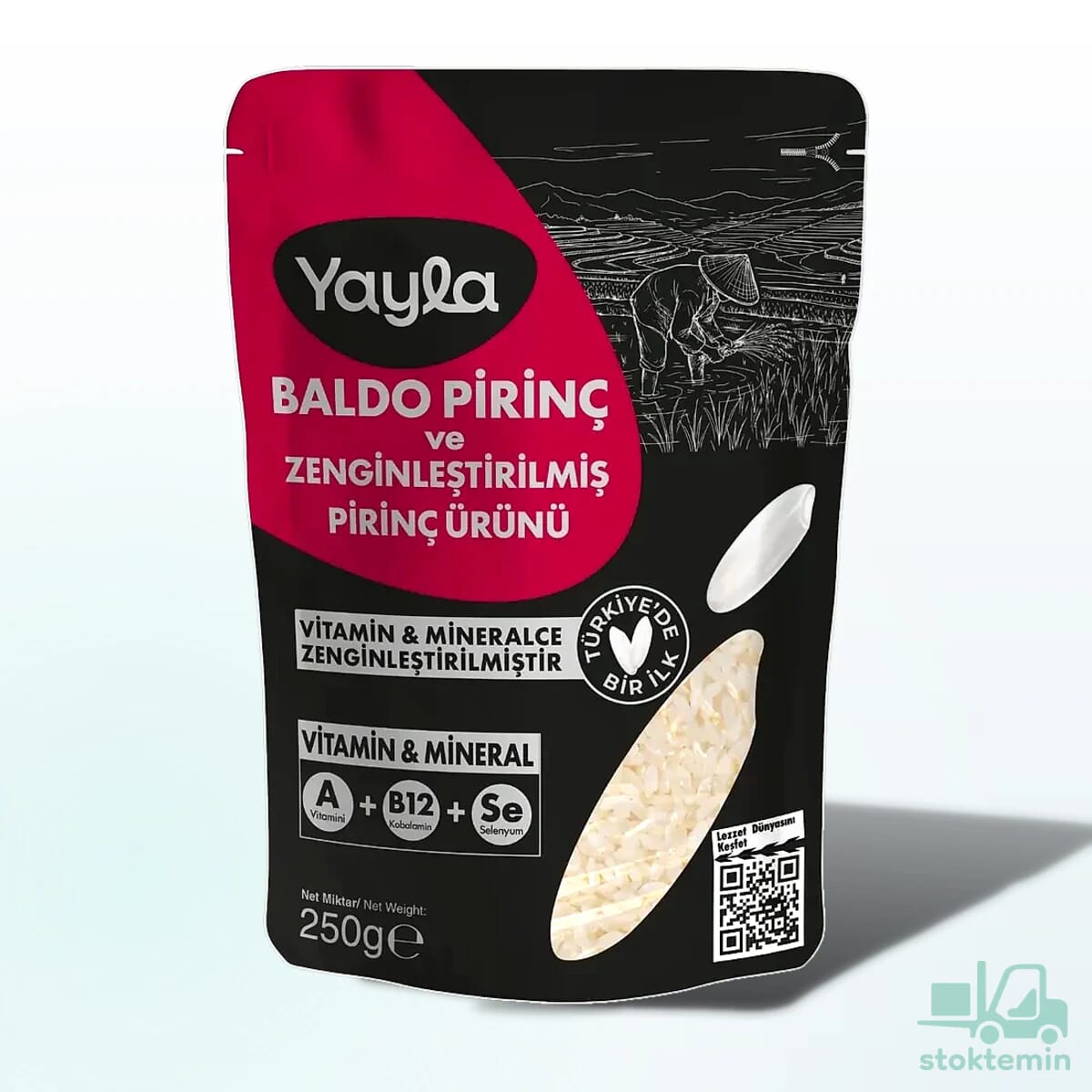 Yayla Baldo Pirinç ve Zenginleştirilmiş Pirinç Ürünü (A+B12+Se) 250 g