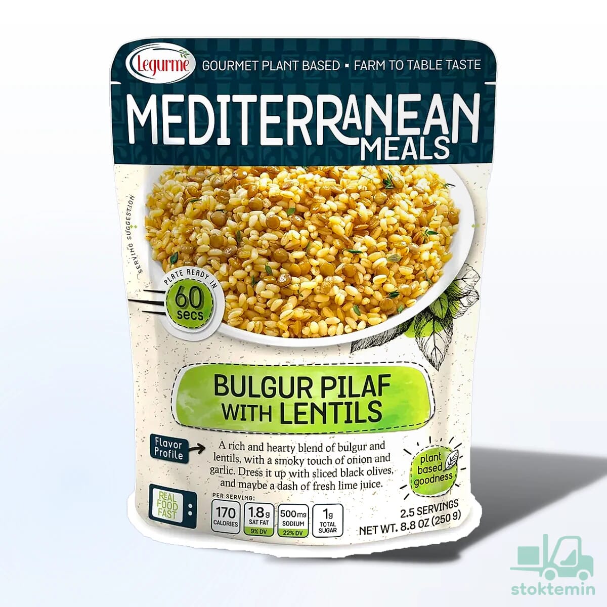 Legurme Mediterranean Yeşil Mercimekli Bulgur Pilavı 250 gr