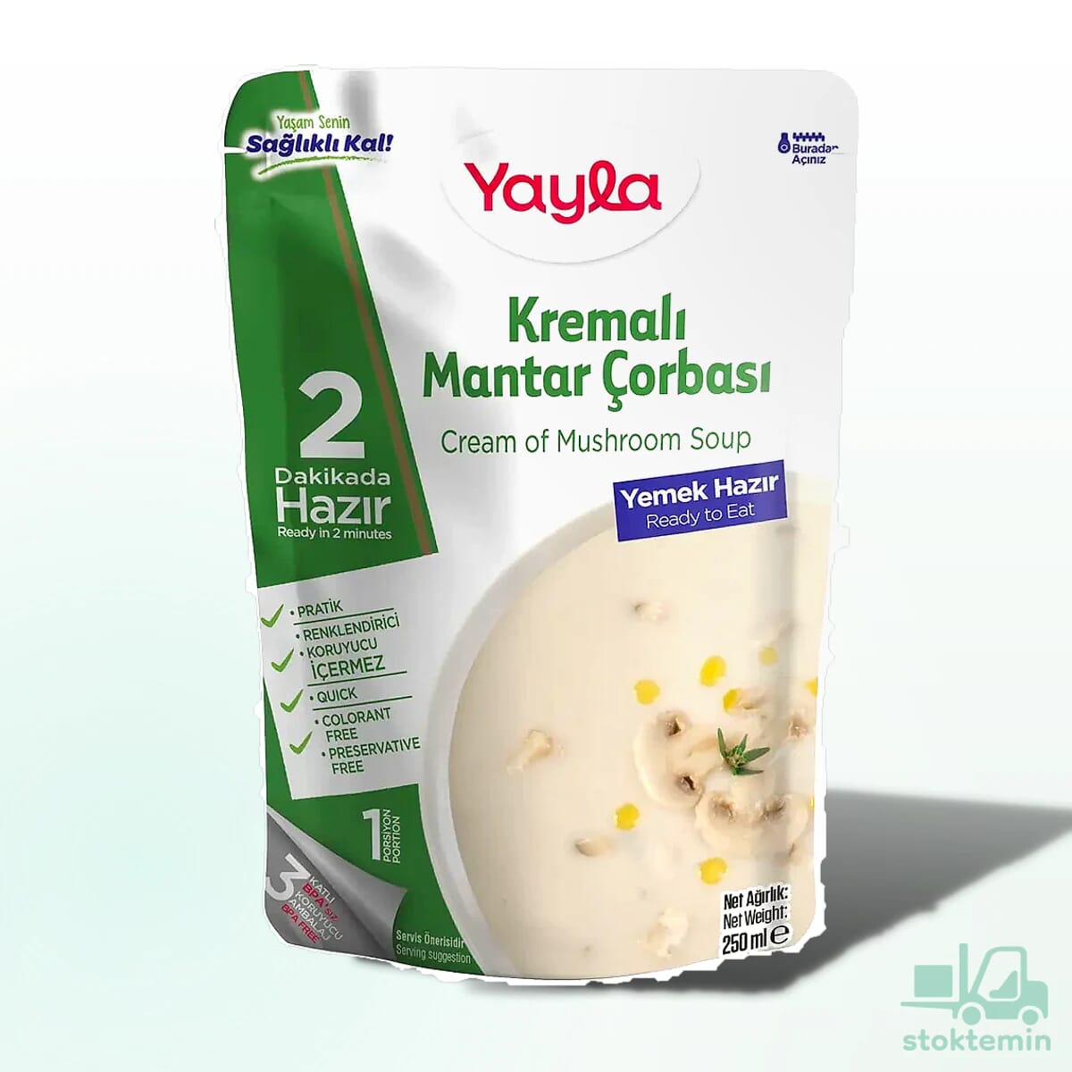 Yayla Yemek Hazır Kremalı Mantar Çorbası 250 Gr