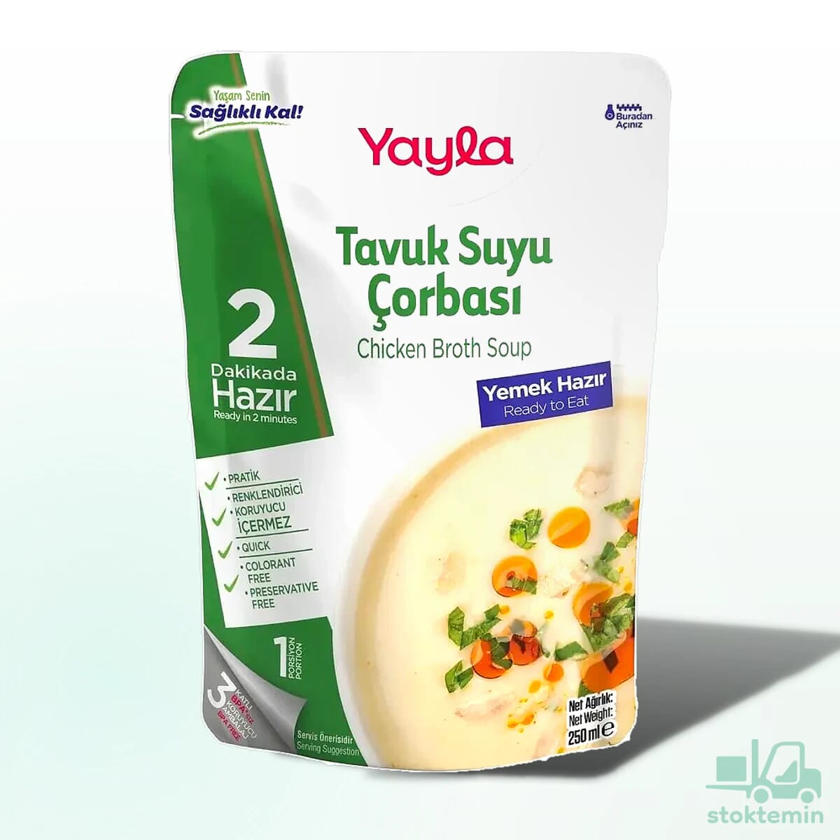 Yayla Yemek Hazır Tavuk Suyu Çorbası 250 ml