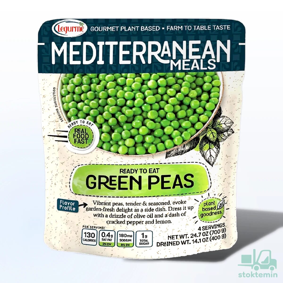 Legurme Mediterranean Haşlanmış Bezelye 700 gr