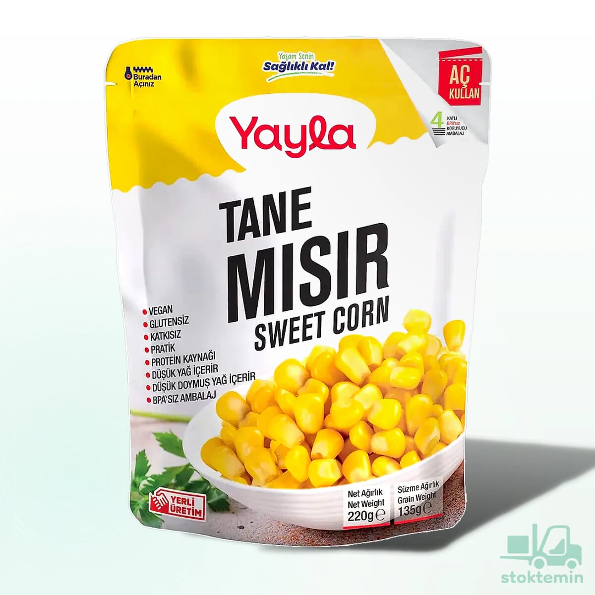 Yayla Haşlanmış Tane Mısır 220 gr