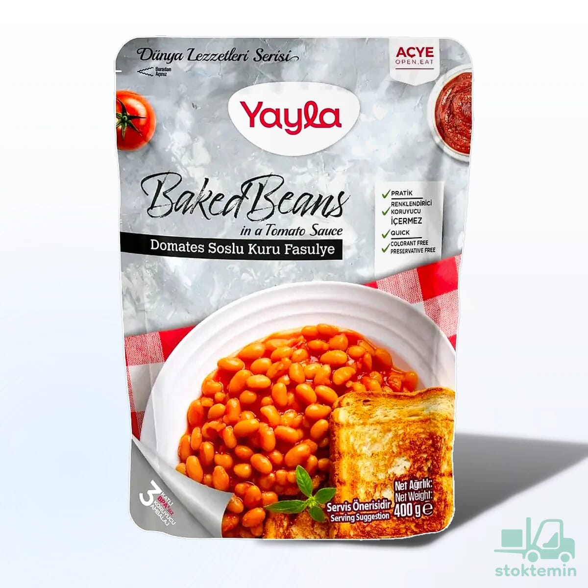 Yayla Yemek Hazır Baked Beans Domates Soslu Kuru Fasulye 400 g