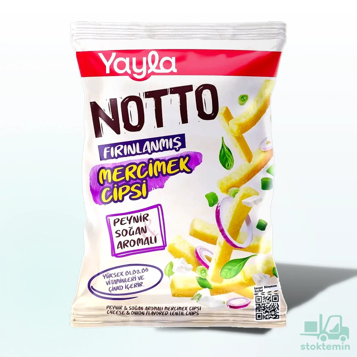 Yayla Notto Peynir Soğan Aromalı Mercimek Cipsi 55 g