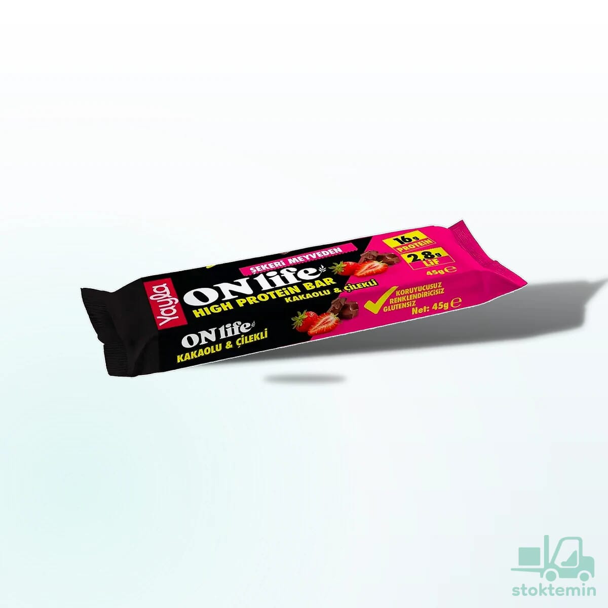 Yayla Onlife Kakaolu ve Çilekli Yüksek Protein Bar 45 g