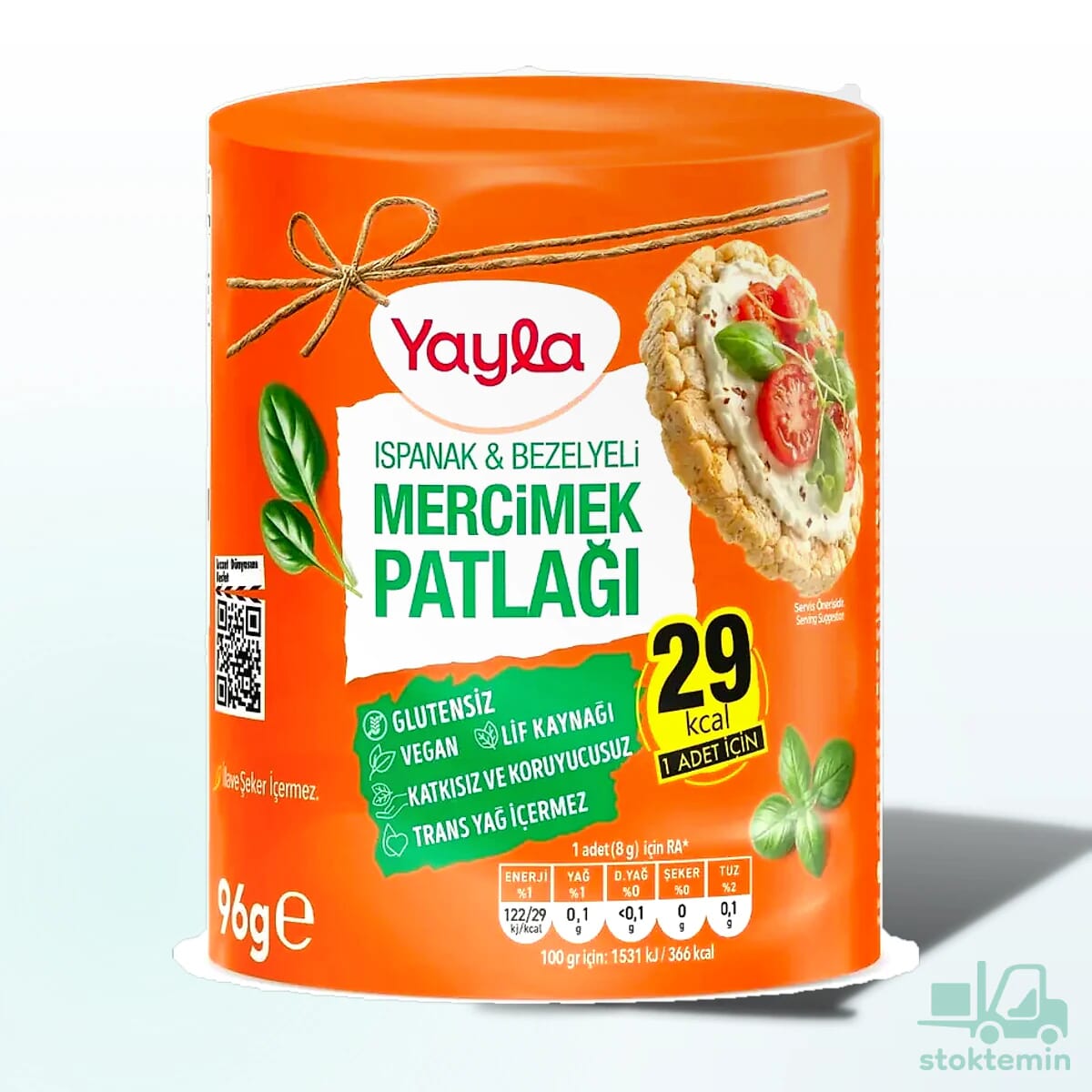Yayla Ispanak ve Bezelyeli Mercimek Patlağı 96 g