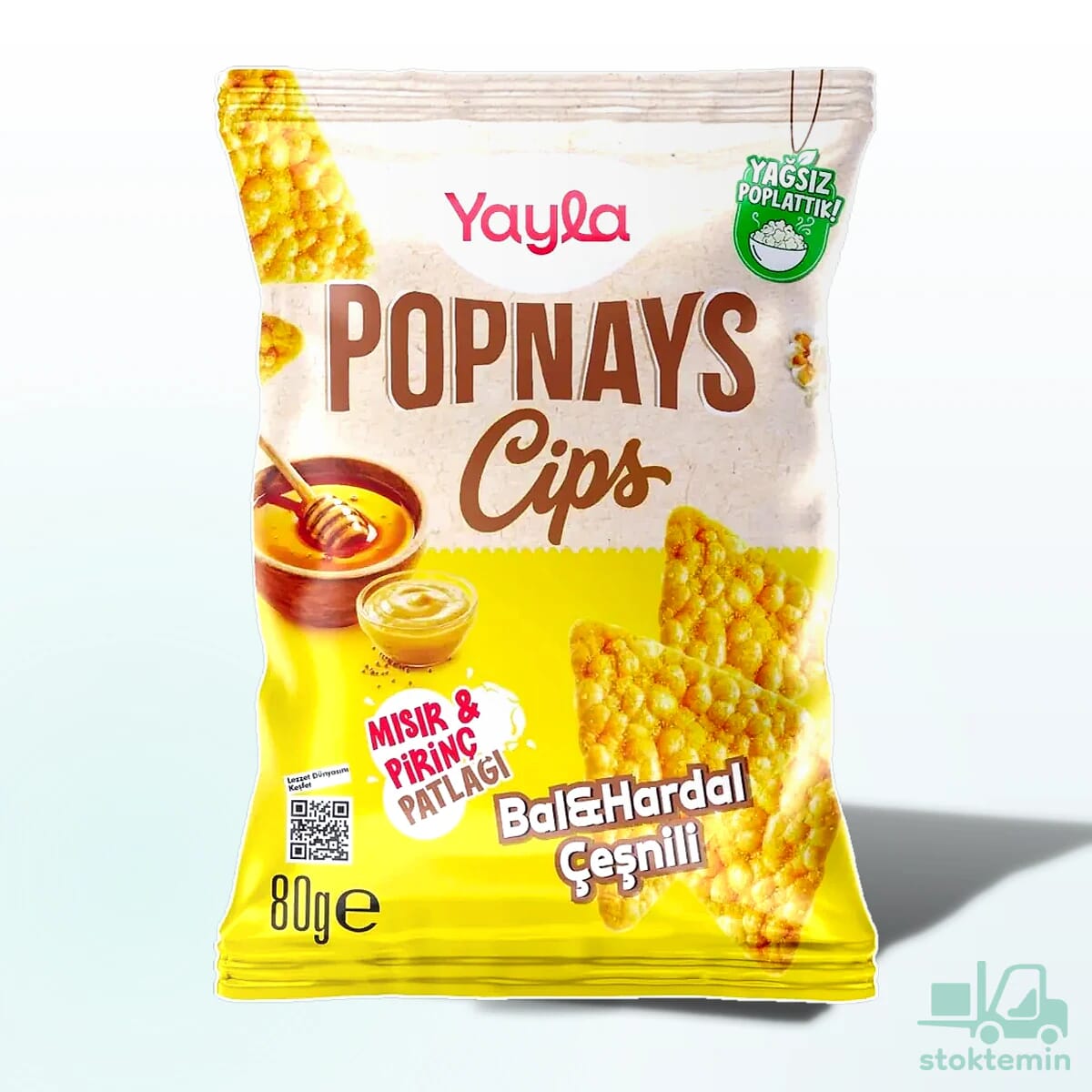 Yayla Popnays Cips Bal ve Hardal Çeşnili Mısır ve Pirinç Patlağı 80 g