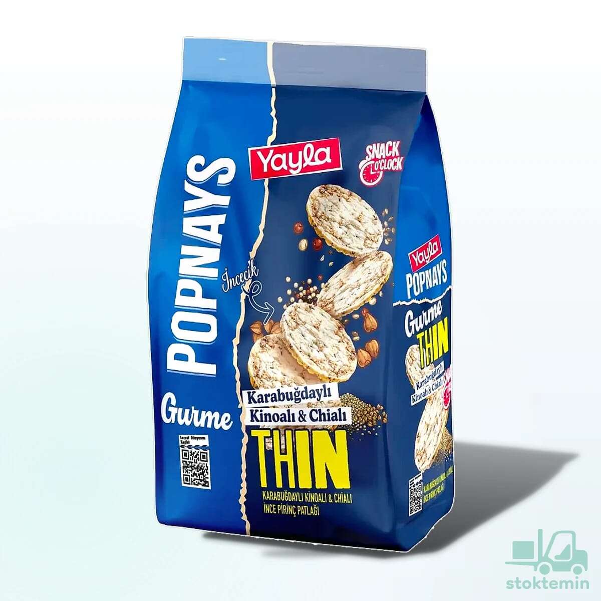 Yayla Popnays Gurme Karabuğday Kinoa ve Chialı İnce Pirinç Patlağı 80 g