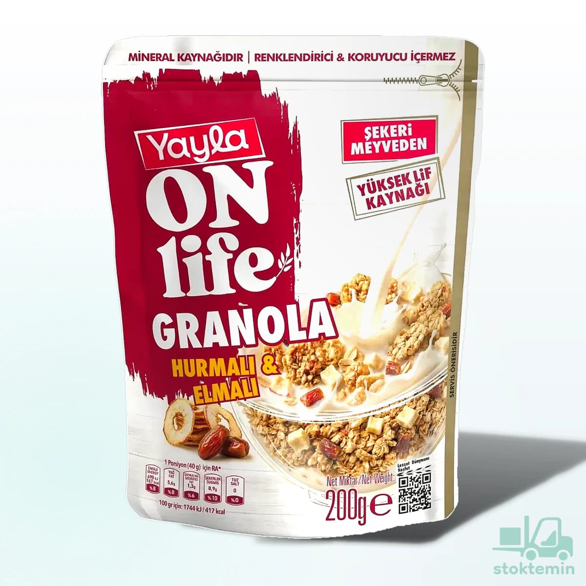 Yayla Onlife Hurmalı ve Elmalı Granola 200 g